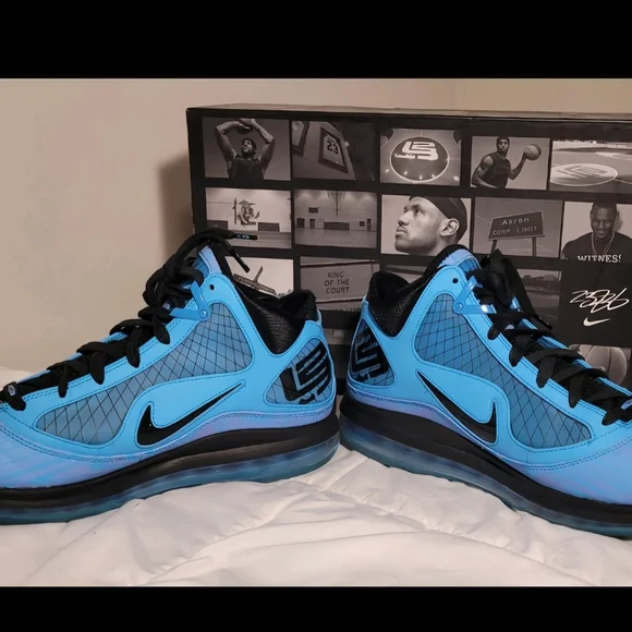 Nike Blue and Black Basketball Shoes